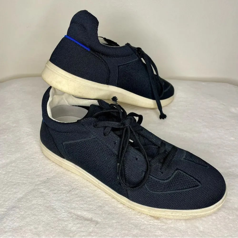 Rothys The RS01 Sneakers Knit Lace Up Low Black Mens Size 10